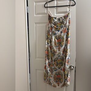 The Aliza Strapless Linen Maxi Dress